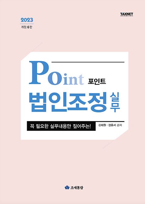 포인트 법인조정 실무(2023)